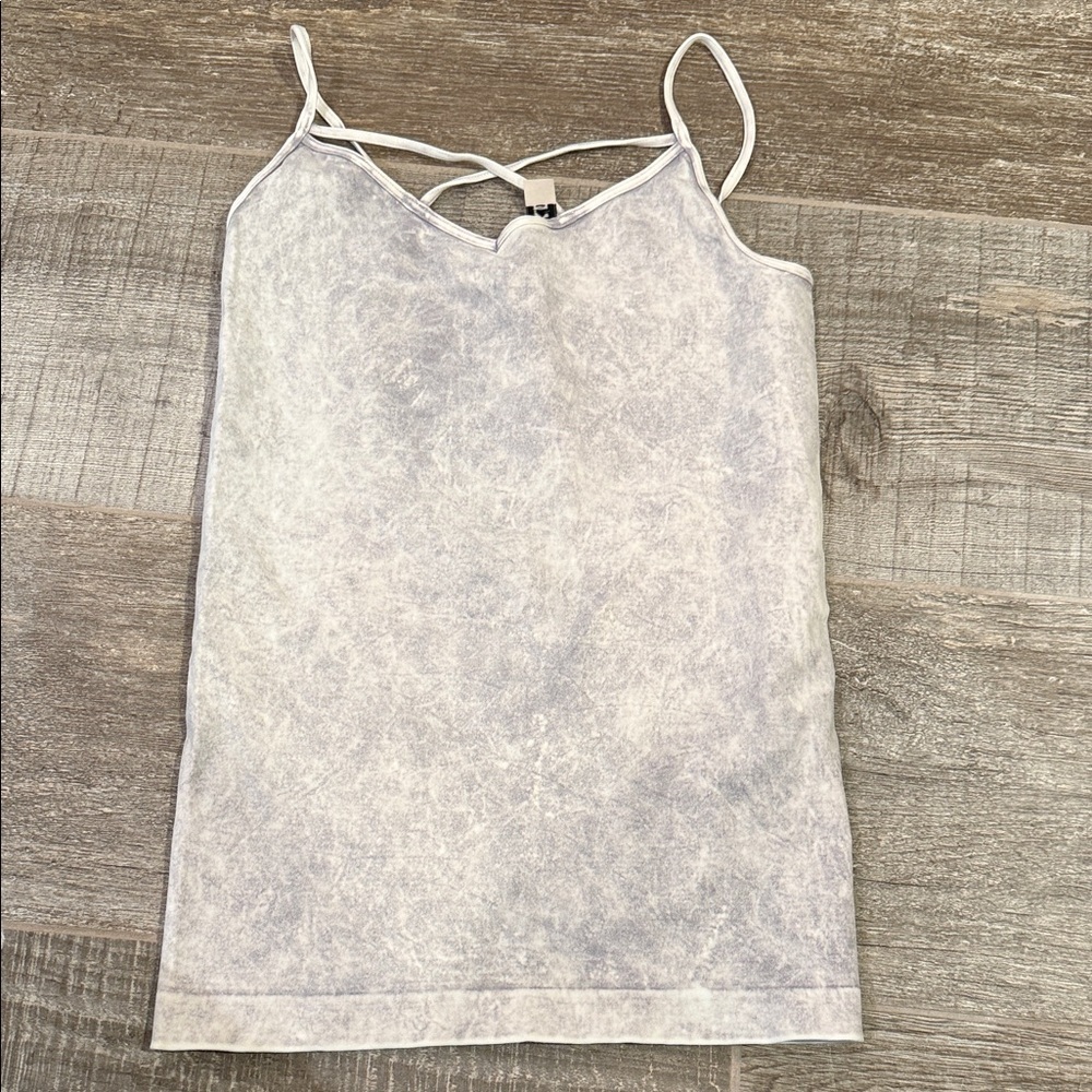 Nikibiki White/Purple Spaghetti Strap Top